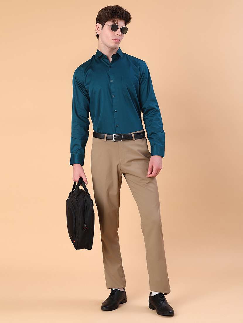 men solid long sleeve regular fit formal shirt - 22006574 -  Standard Image - 4