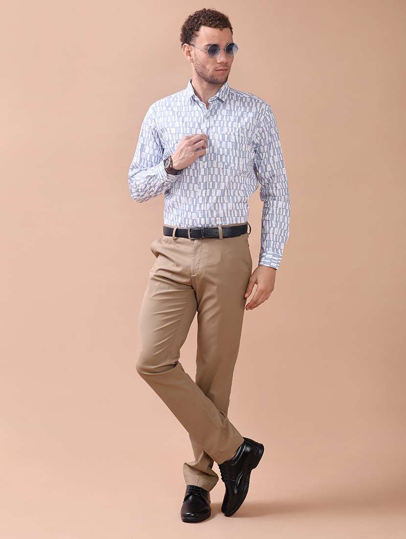 men printed long sleeve regular fit formal shirt - 22006600 -  Standard Image - 4