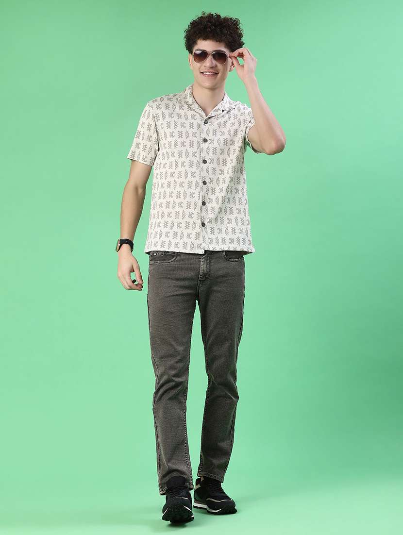 men printed cuban collar short sleeve shirt - 22006619 -  Standard Image - 4