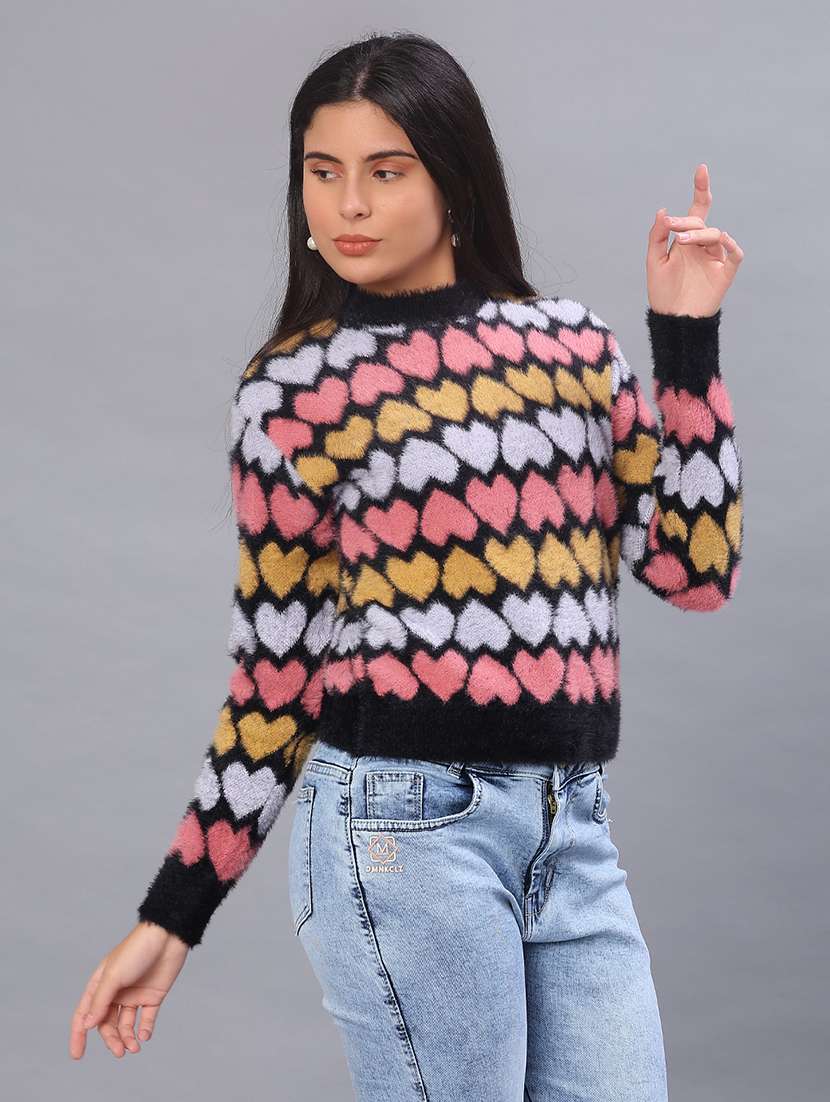 women self design long sleeve pullover - 22006734 -  Standard Image - 1