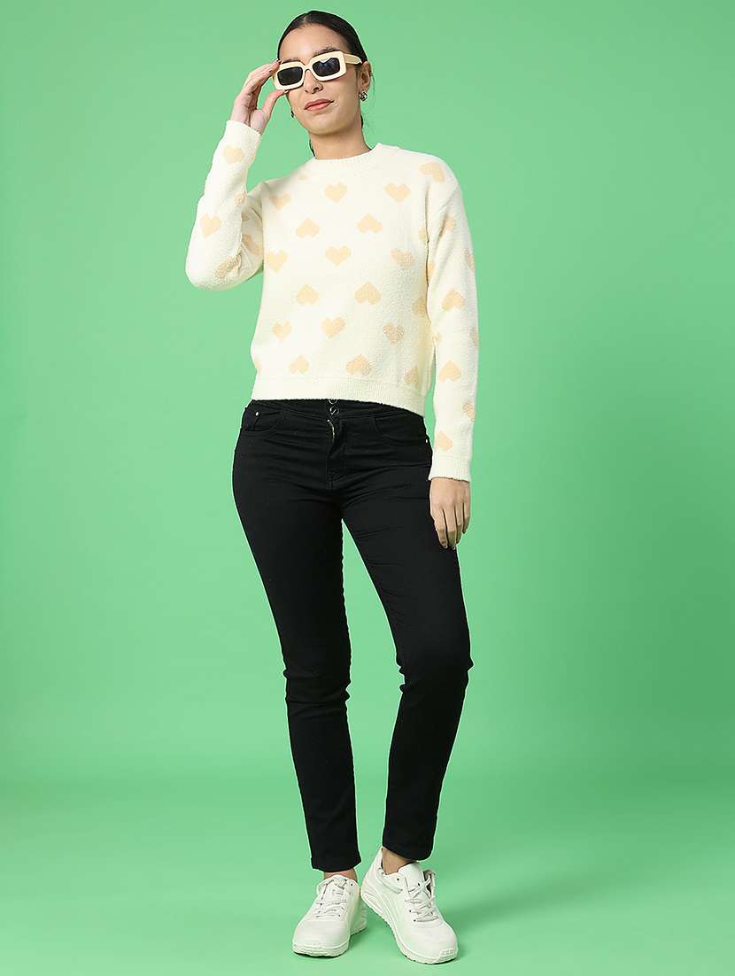 women self design long sleeve waist length pullover - 22006785 -  Standard Image - 4