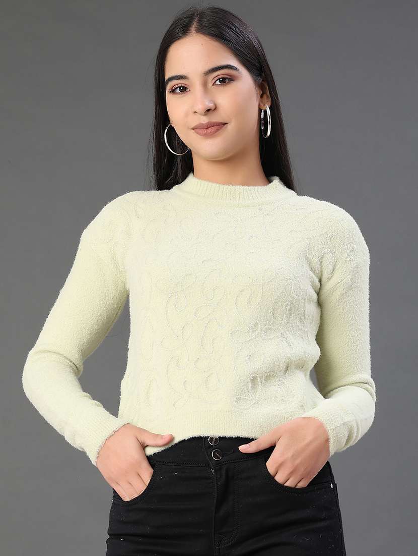 women self designed long sleeve pullover - 22006786 -  Standard Image - 1