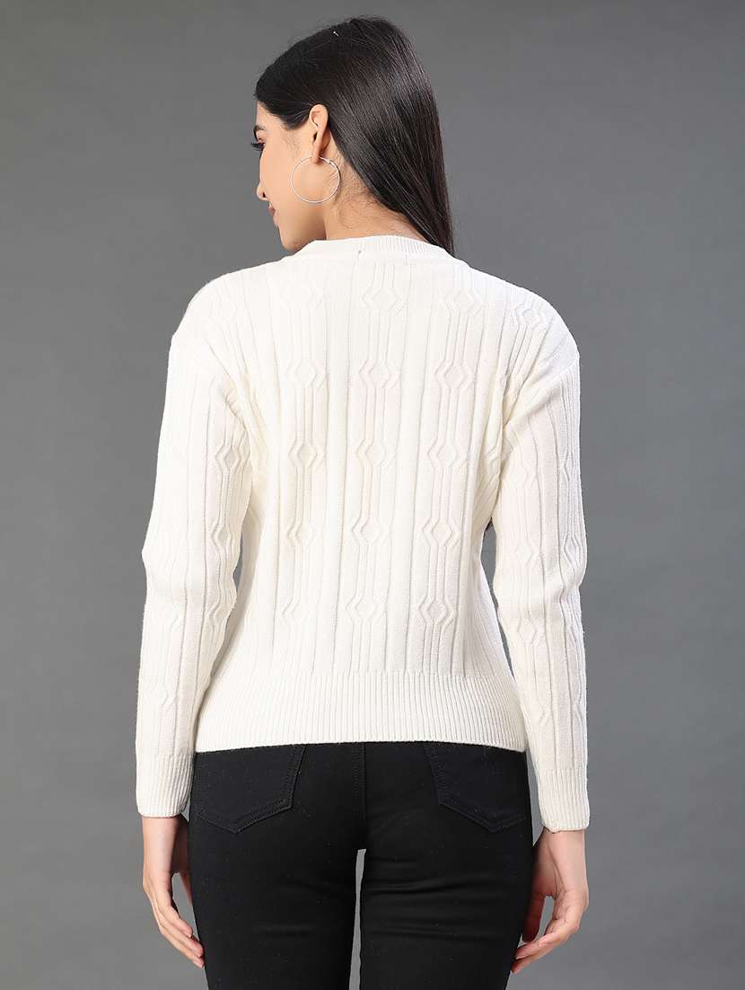women self designed long sleeve pullover - 22006787 -  Standard Image - 4