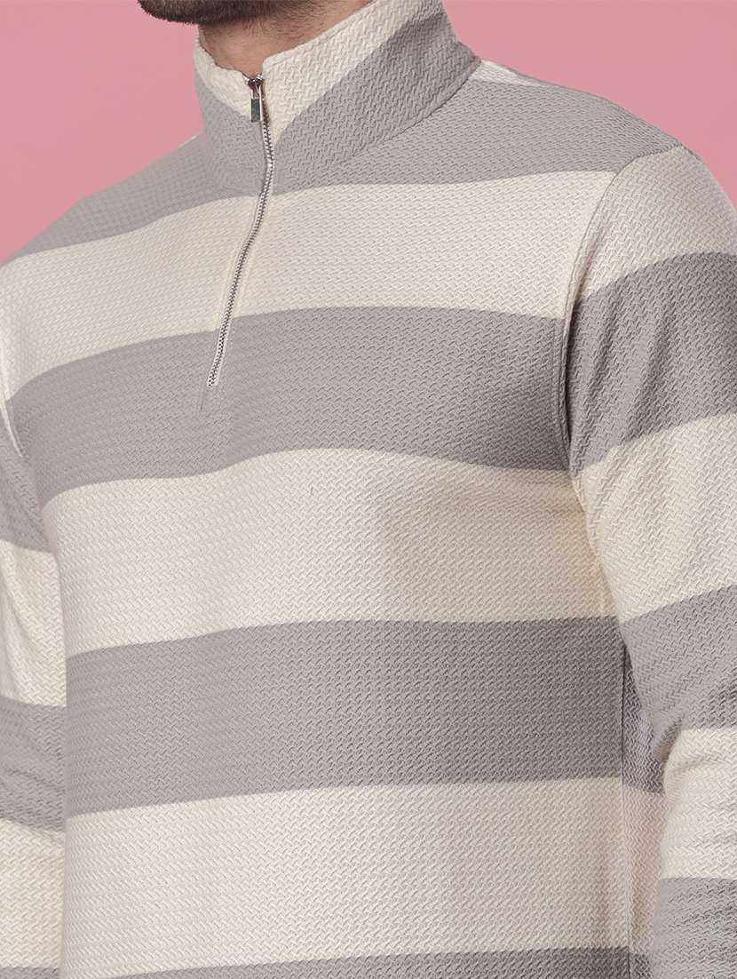 men striped long sleeve regular fit sweatshirt - 22006817 -  Standard Image - 4