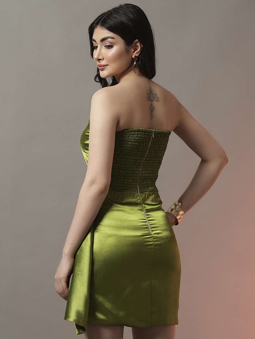 women solid ooff shoulder bodycon mini dress - 22006874 - Standard Image - 4