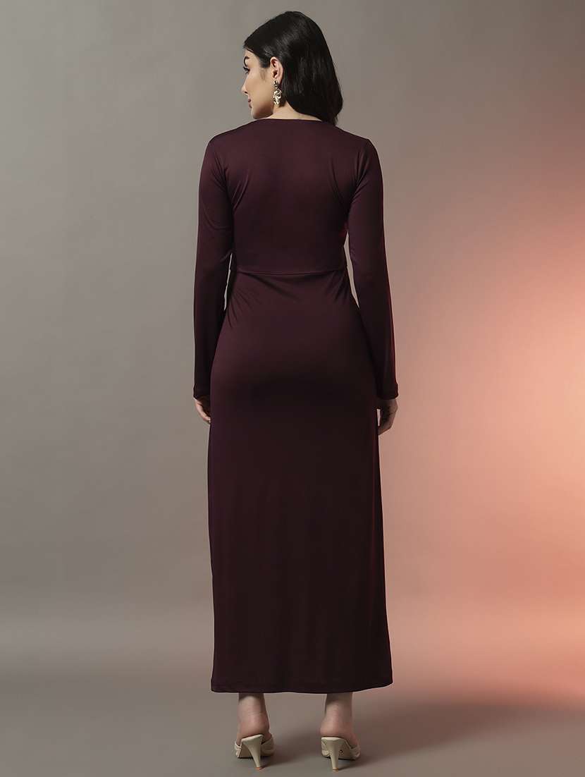 women solid square neck bodycon dress - 22006880 - Standard Image - 4