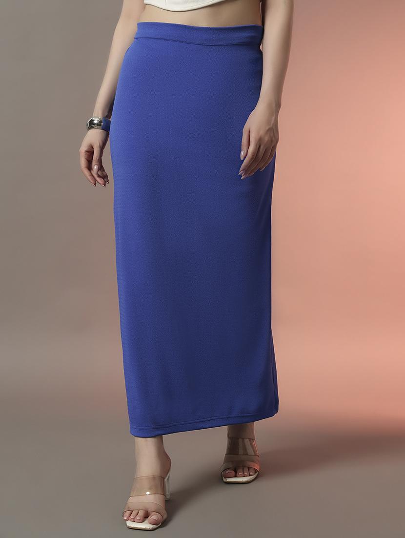 women solid high rise bodycon maxi skirt - 22006897 -  Zoom Image - 0
