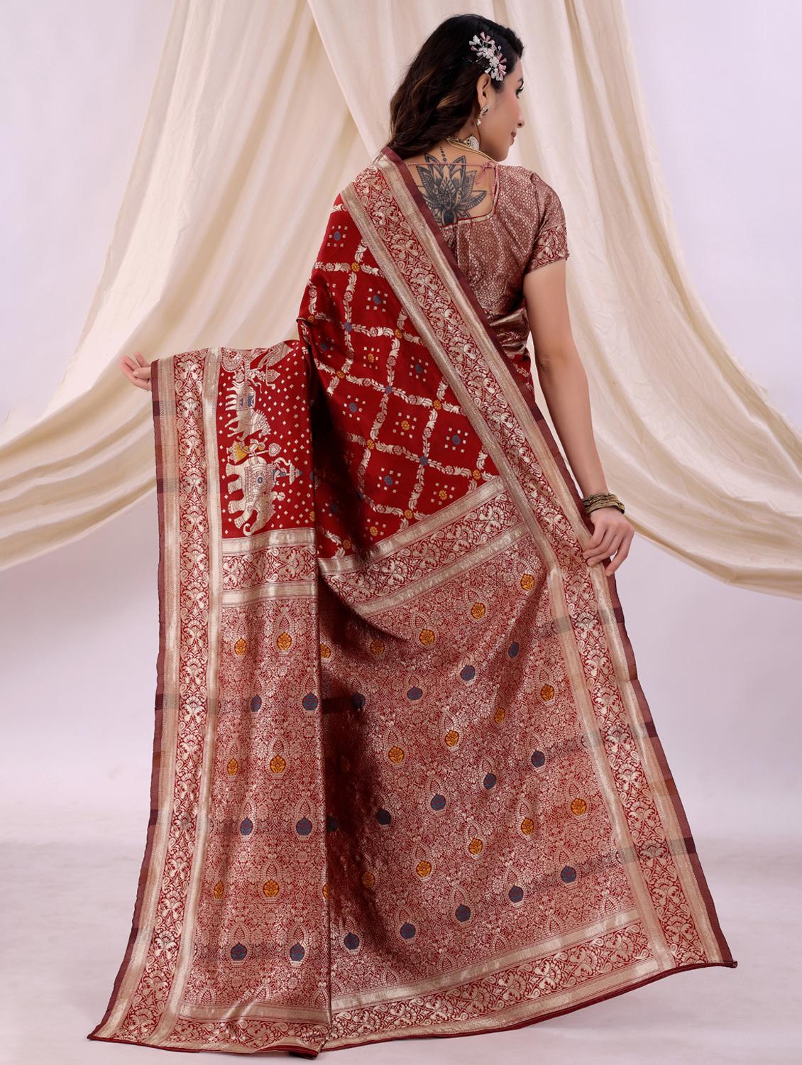 women self design kanjivaram saree with blouse - 22006935 - Standard Image - 1
