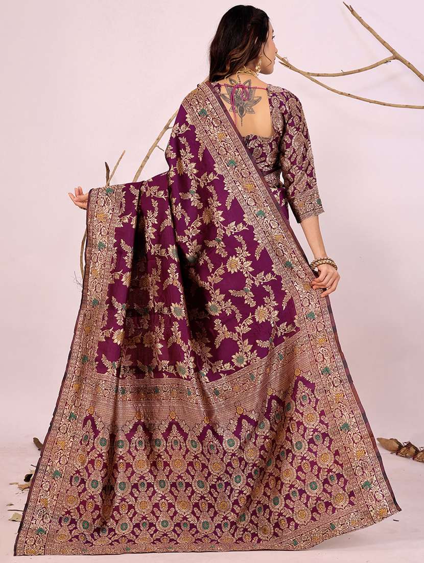 women self design banarasi saree with blouse - 22006960 - Standard Image - 1
