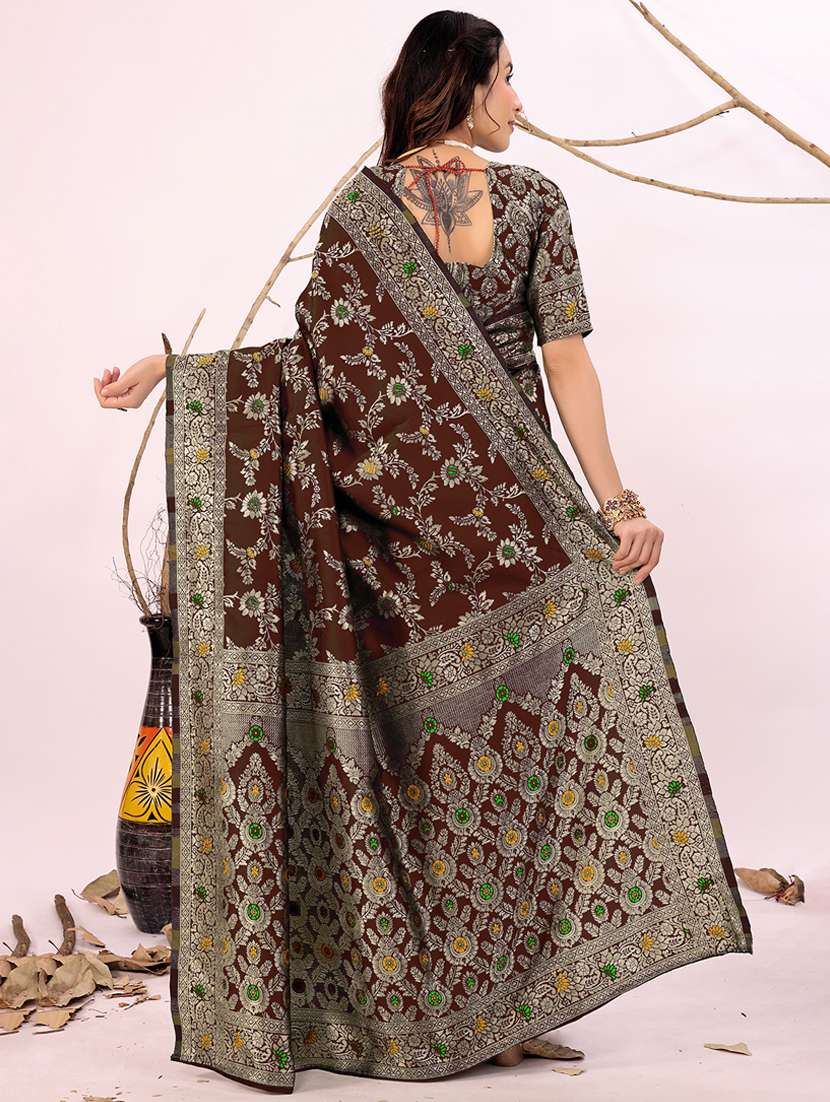 women self design banarasi saree with blouse - 22006967 - Standard Image - 1