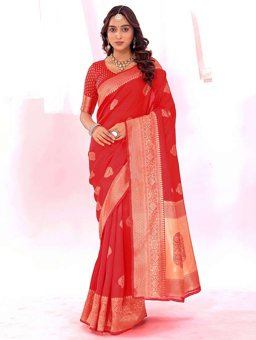 women self design kanjivaram saree with blouse