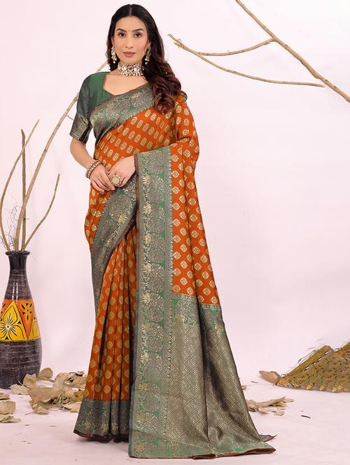 women self design banarasi saree with blouse - 22006988 - Standard Image - 0