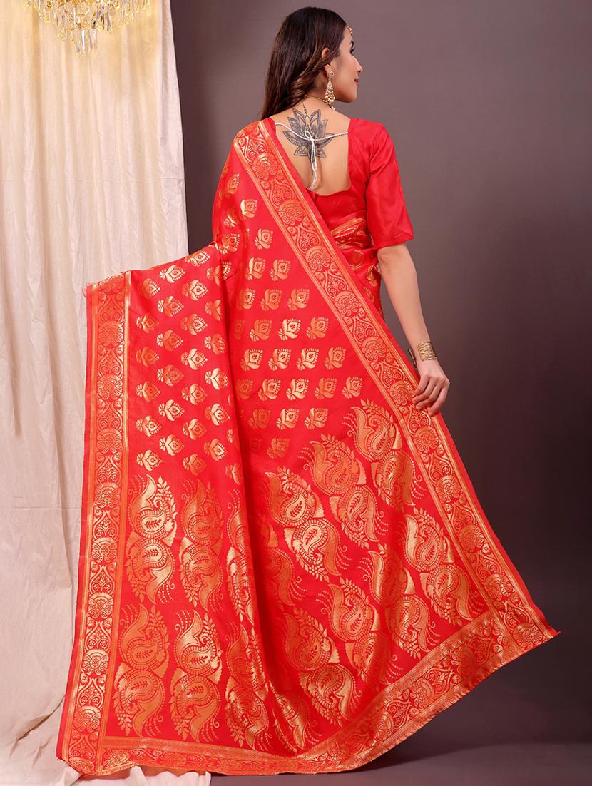 women self design banarasi saree with blouse - 22007004 -  Standard Image - 1