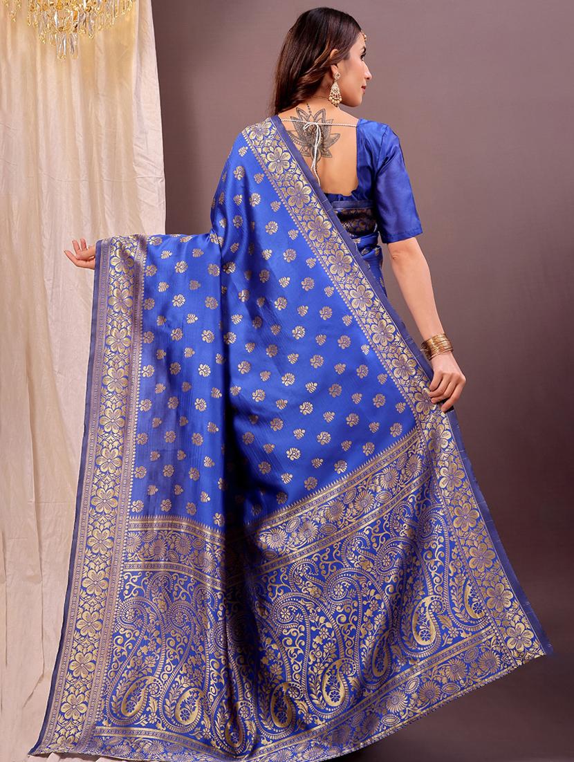 women self design banarasi saree with blouse - 22007012 - Standard Image - 1