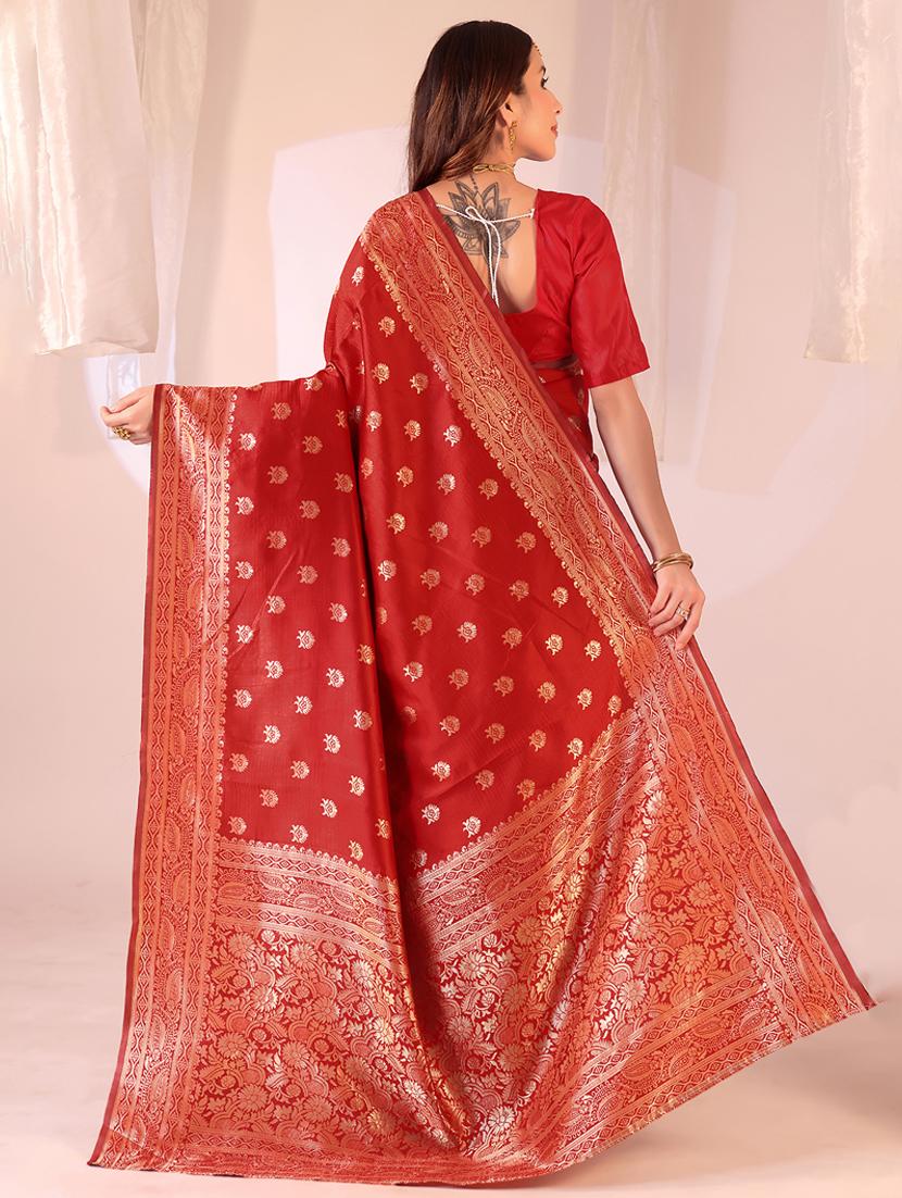 women self design banarasi saree with blouse - 22007024 - Standard Image - 1