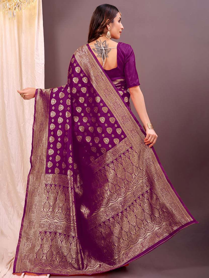 women self design banarasi saree with blouse - 22007031 - Standard Image - 1