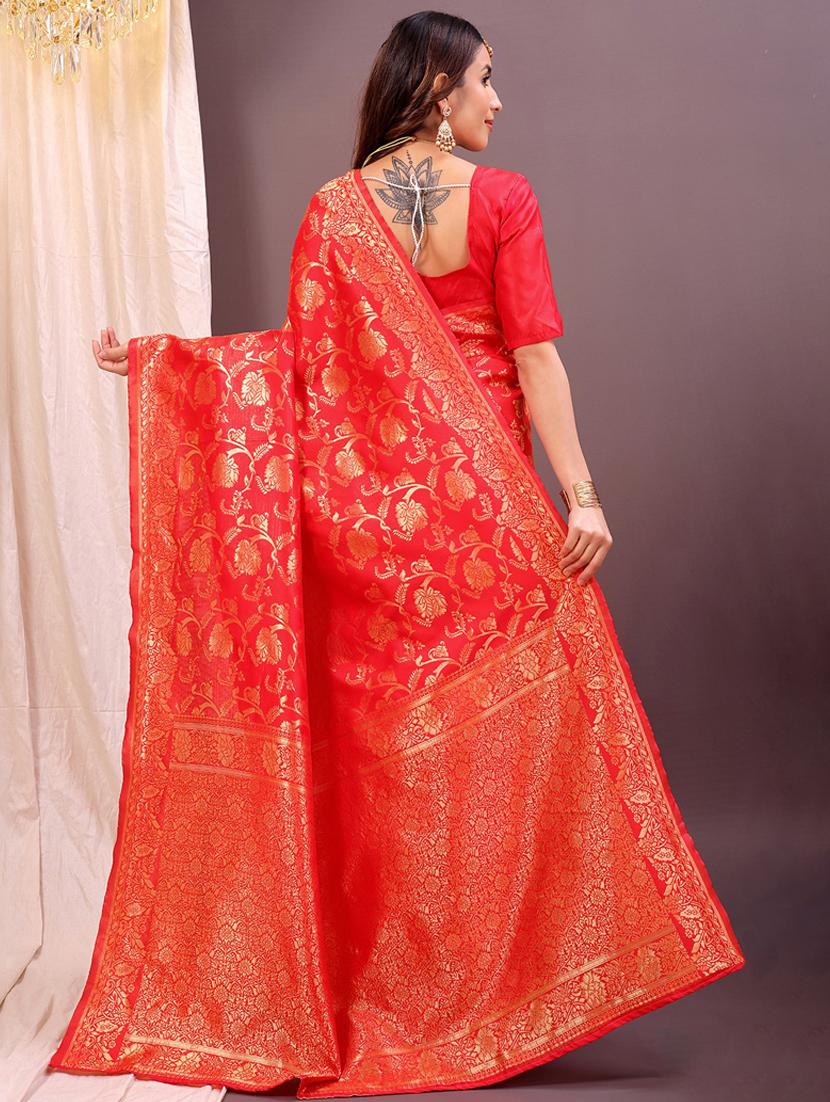 women self design banarasi saree with blouse - 22007034 - Standard Image - 1