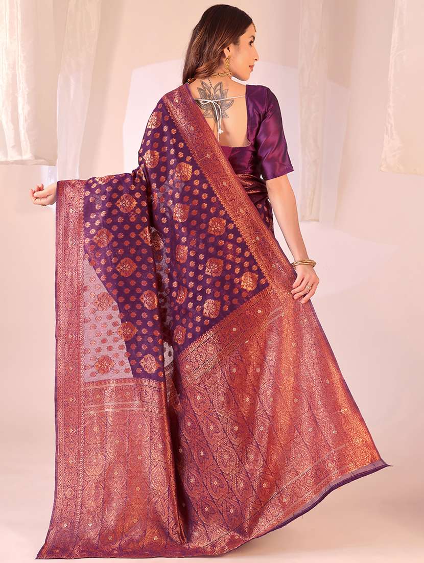 women self design banarasi saree with blouse - 22007035 - Standard Image - 1