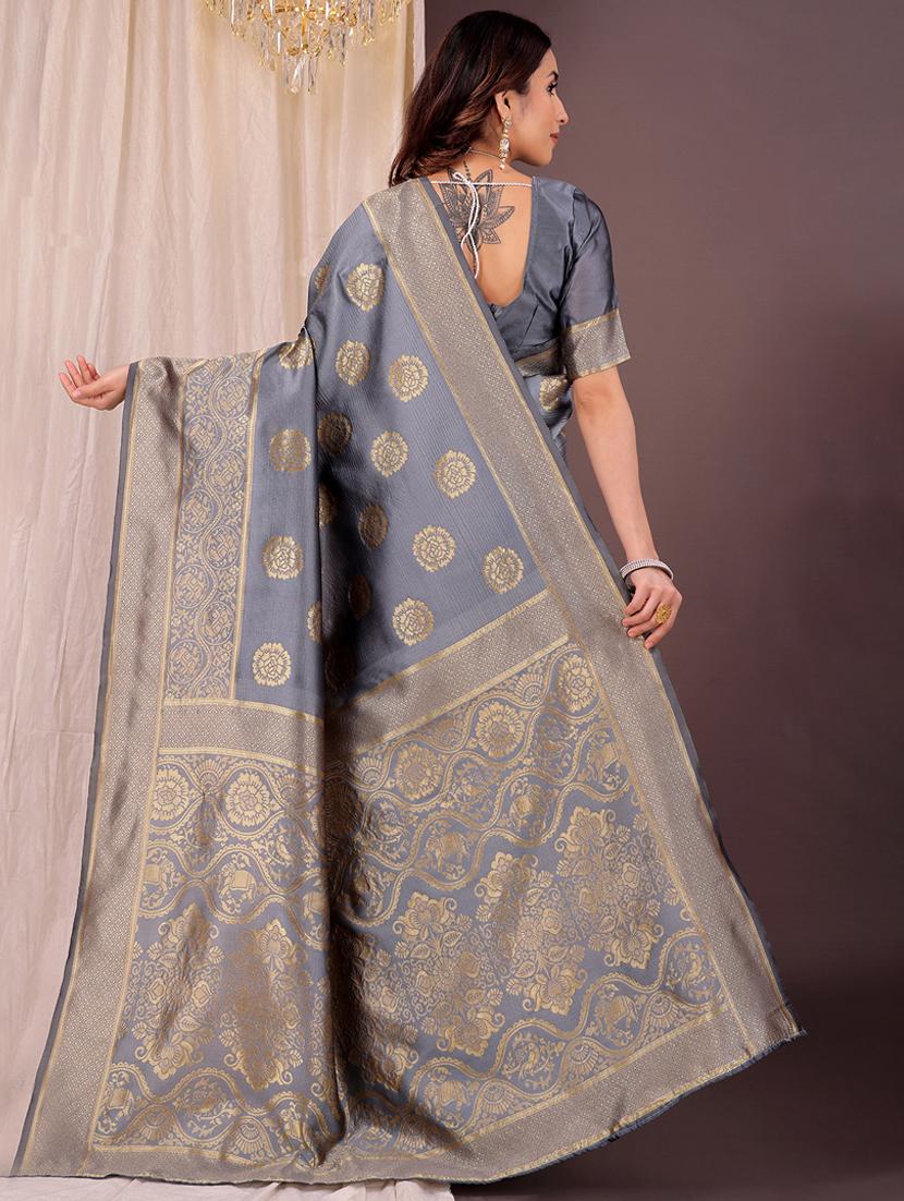 women self design banarasi saree with blouse - 22007037 - Standard Image - 1