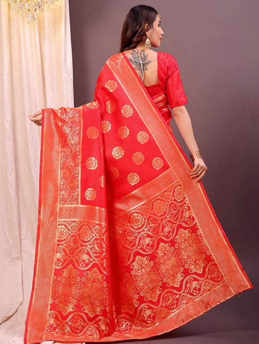women self design banarasi saree with blouse - 22007039 -  Standard Image - 1