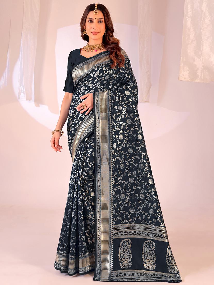 women self design banarasi saree with blouse - 22007055 - Zoom Image - 0
