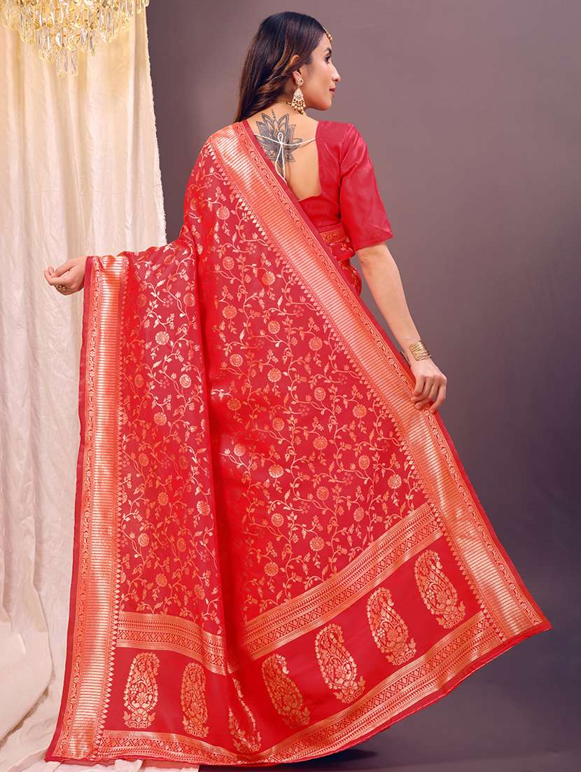 women self design banarasi saree with blouse - 22007056 -  Standard Image - 1
