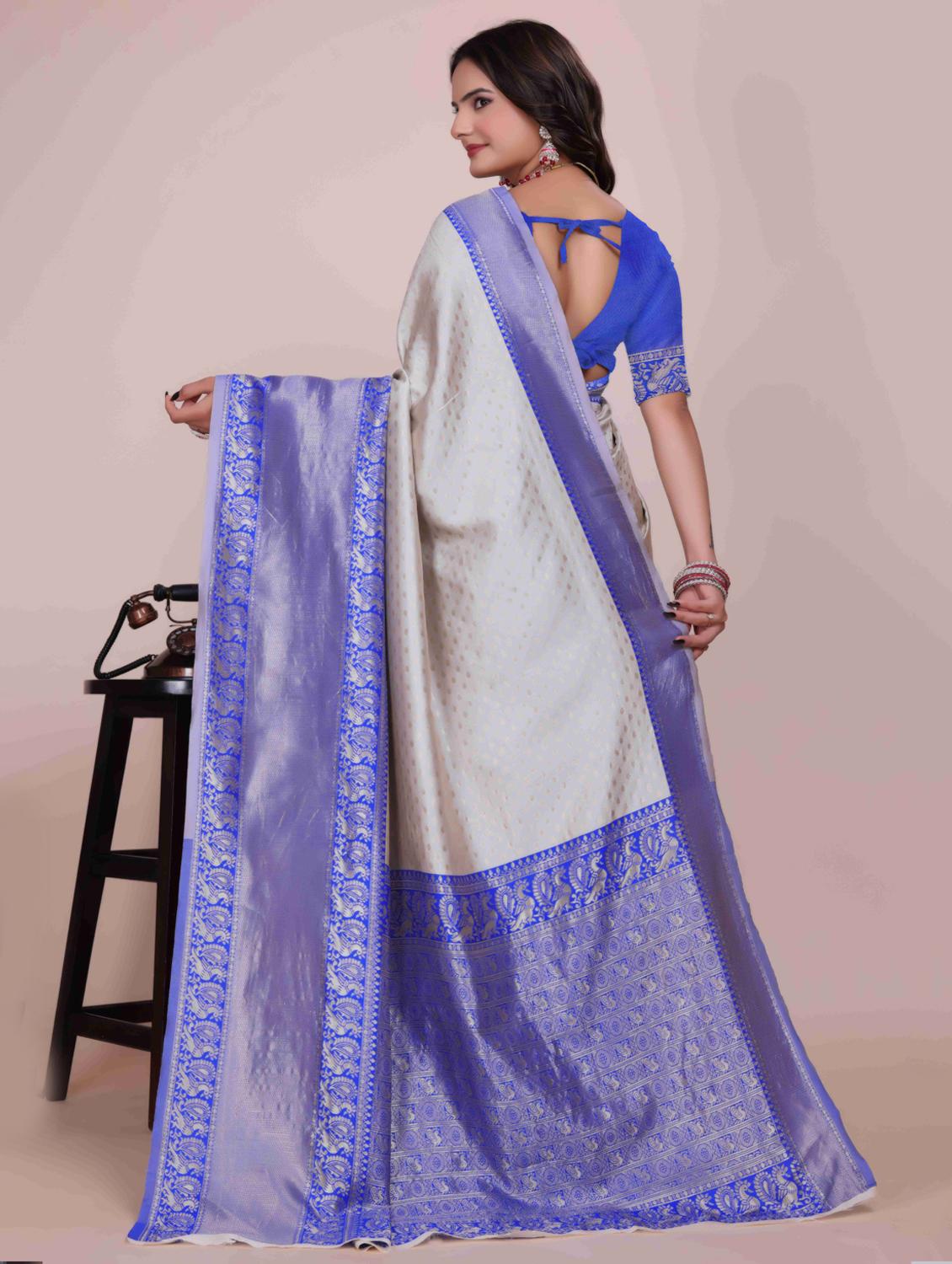 women self design banarasi saree with blouse - 22007061 -  Standard Image - 1