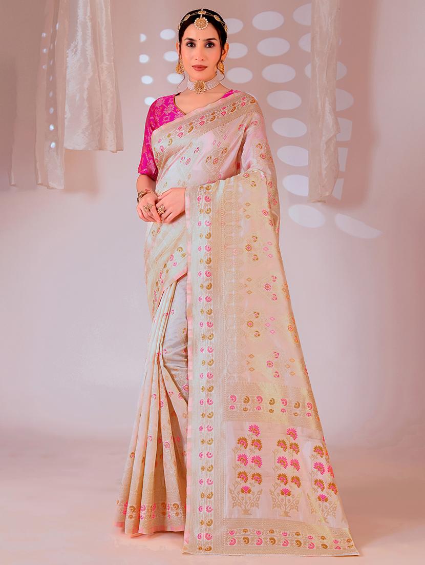 women self design banarasi saree with blouse - 22007089 -  Zoom Image - 0