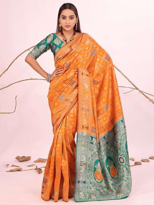 women self design banarasi saree with blouse - 22007103 -  Standard Image - 0