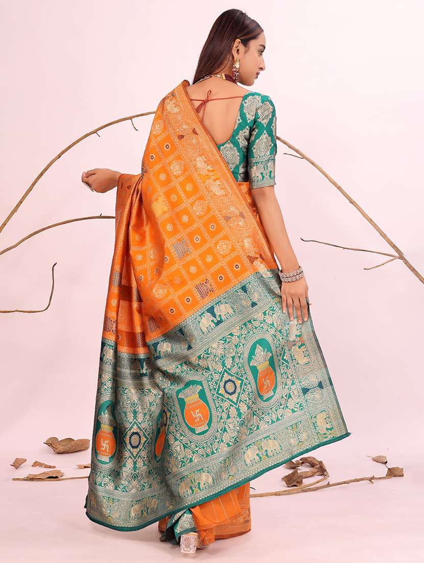 women self design banarasi saree with blouse - 22007103 -  Standard Image - 1
