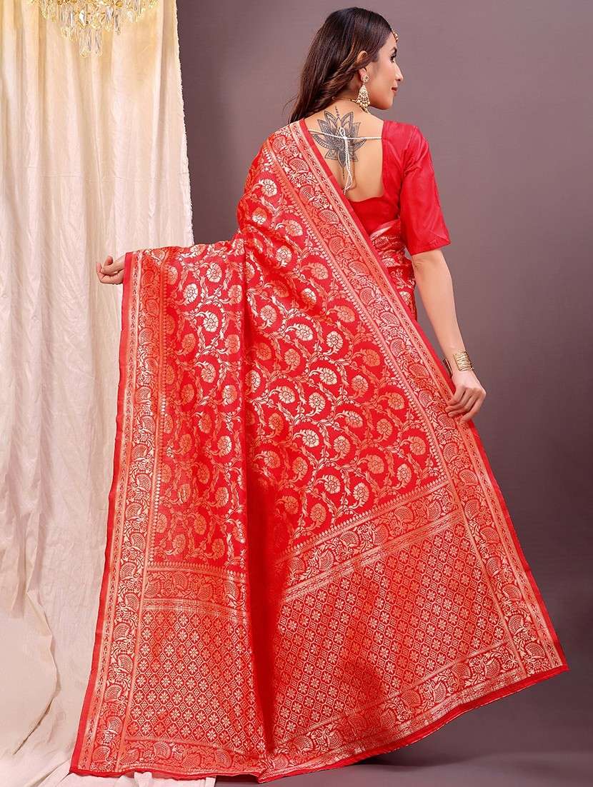 women self design banarasi saree with blouse - 22007116 -  Standard Image - 1