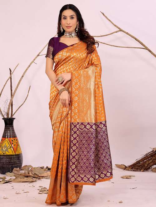 women self design banarasi saree with blouse - 22007132 - Standard Image - 0