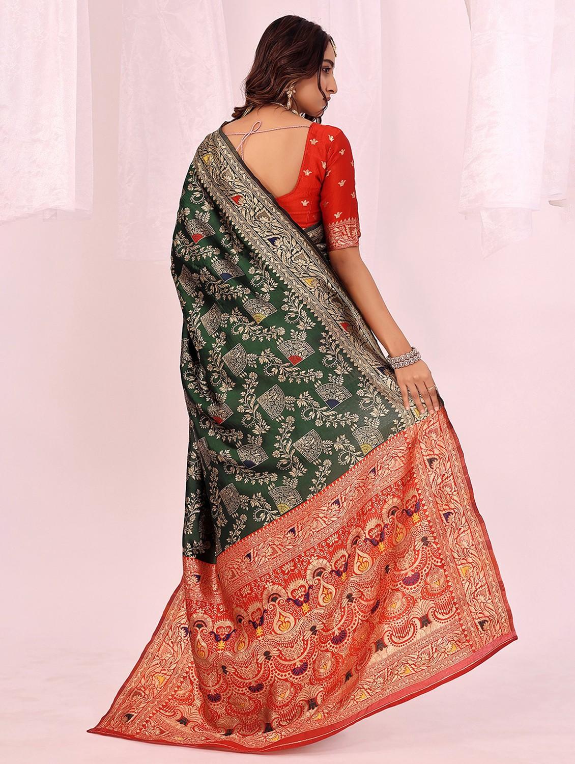women self design banarasi saree with blouse - 22007135 - Standard Image - 1