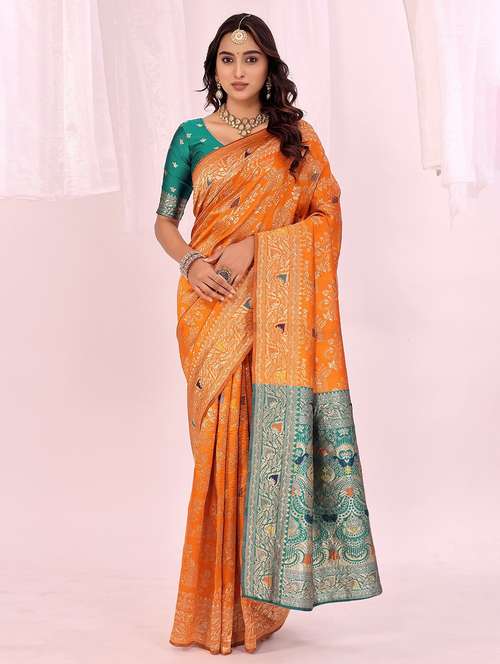 women self design banarasi saree with blouse - 22007137 - Standard Image - 0
