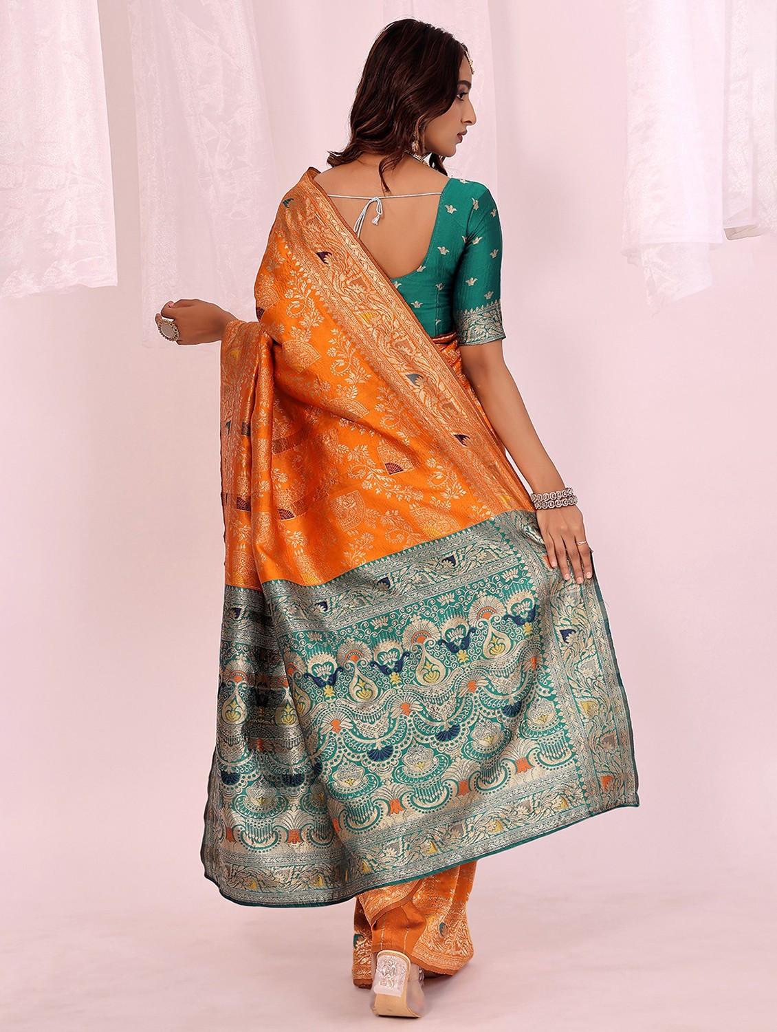 women self design banarasi saree with blouse - 22007137 - Standard Image - 1