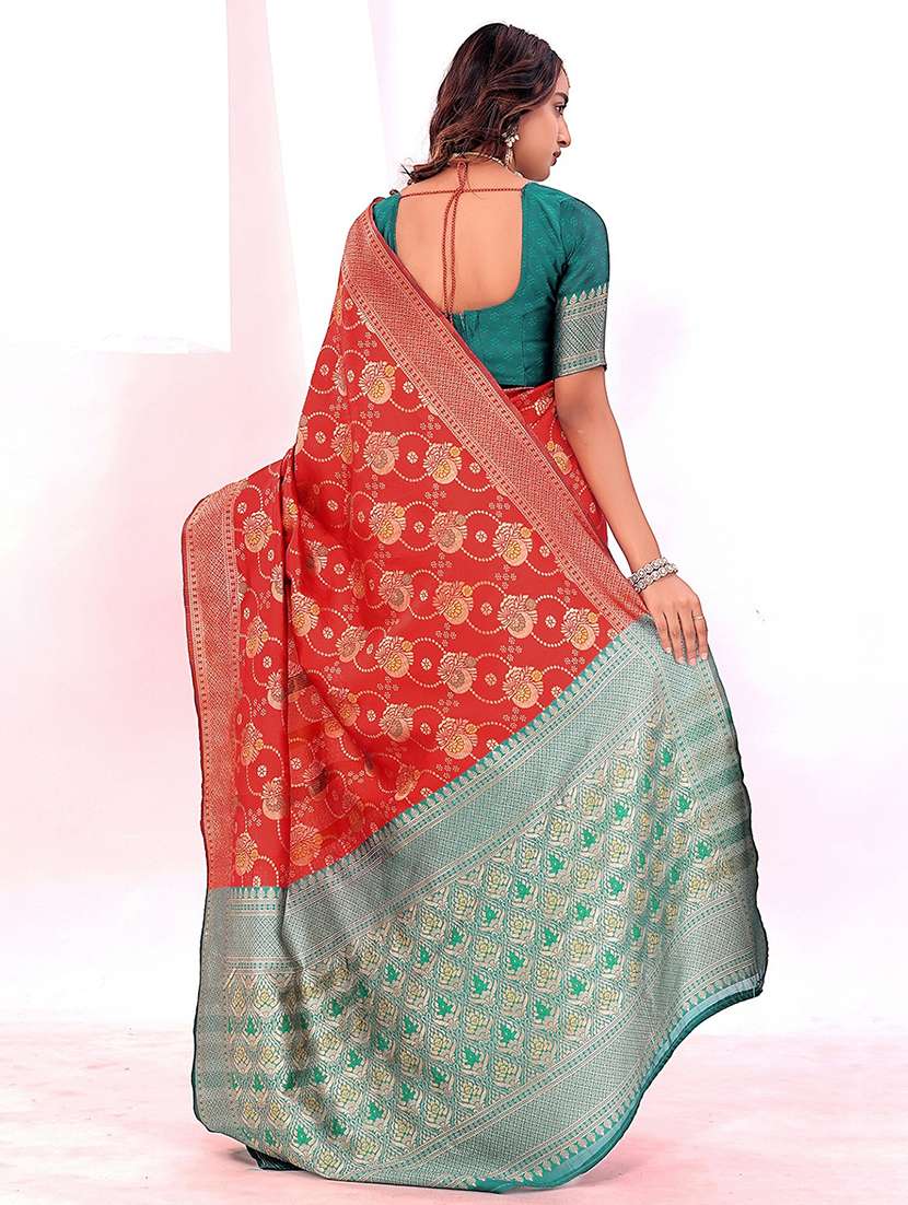 women self design kanjivaram saree with blouse - 22007155 -  Standard Image - 1