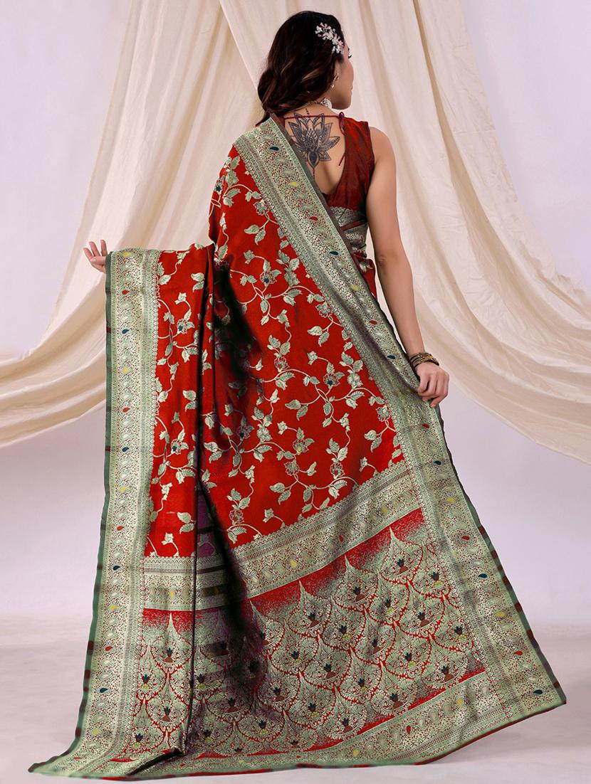 women self design banarasi saree with blouse - 22007163 -  Standard Image - 1