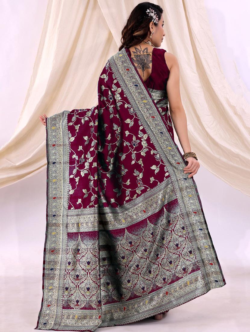 women self design banarasi saree with blouse - 22007164 -  Standard Image - 1
