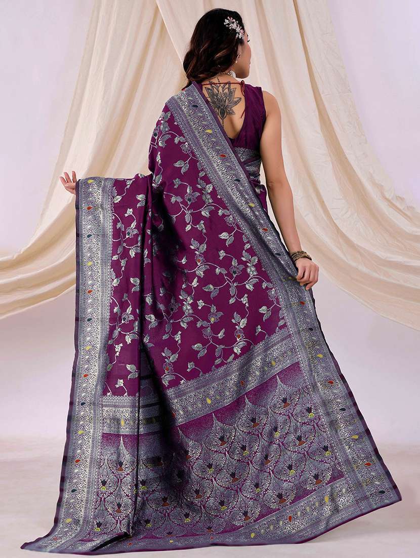 women self design banarasi saree with blouse - 22007165 -  Standard Image - 1