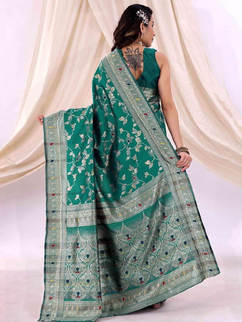 women self design banarasi saree with blouse - 22007171 - Standard Image - 1