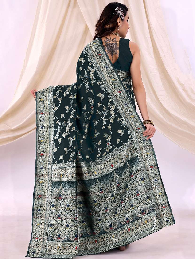 women self design banarasi saree with blouse - 22007174 -  Standard Image - 1