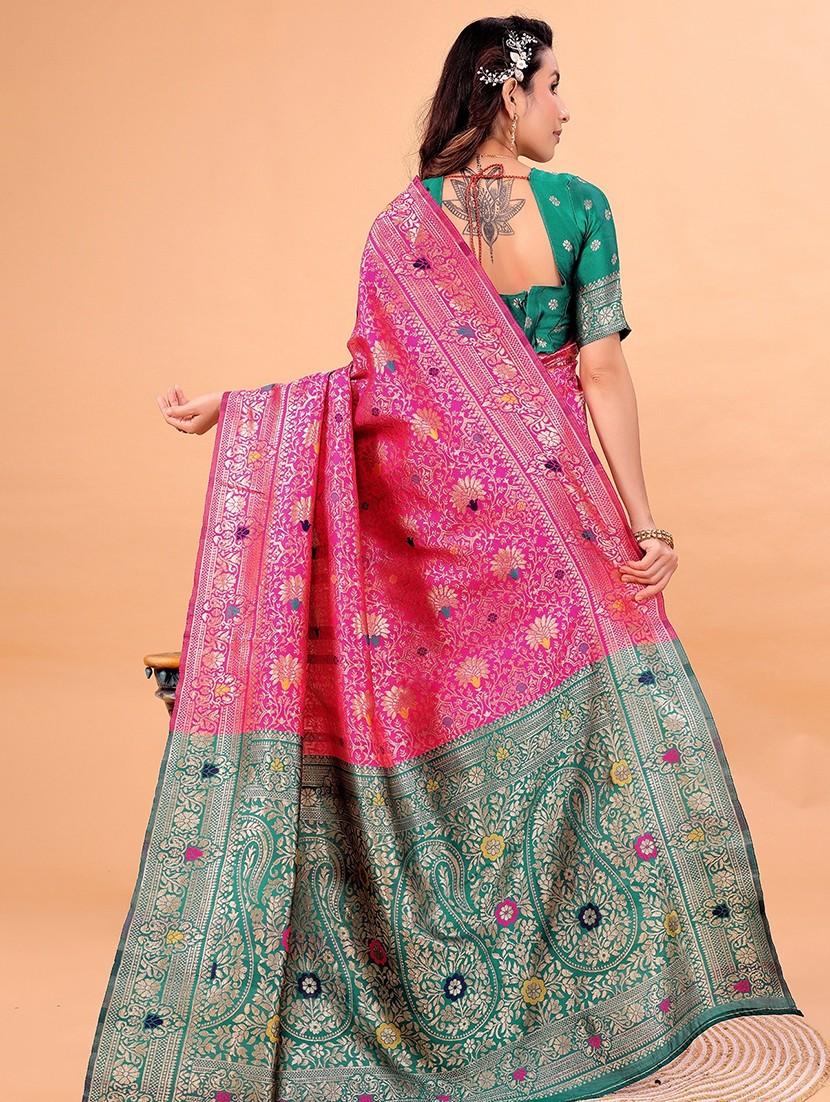 women self design banarasi saree with blouse - 22007184 -  Standard Image - 1