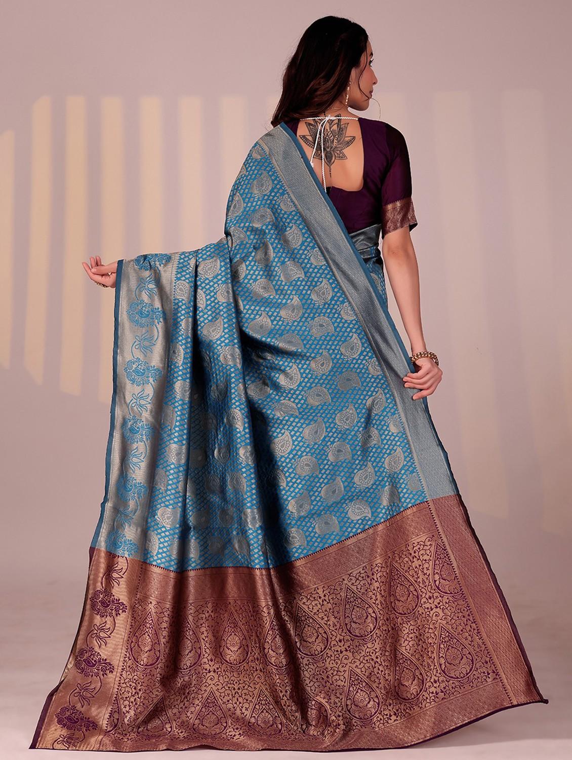 women self design banarasi saree with blouse - 22007191 - Standard Image - 1