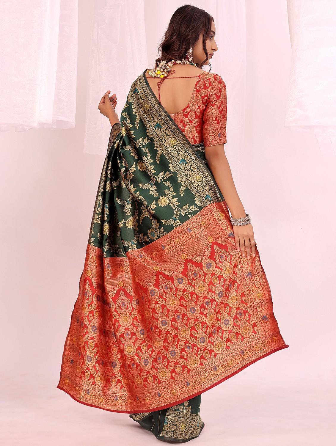 women self design banarasi saree with blouse - 22007214 - Standard Image - 1