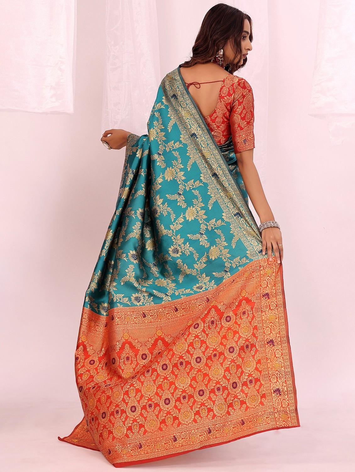 women self design banarasi saree with blouse - 22007215 - Standard Image - 1
