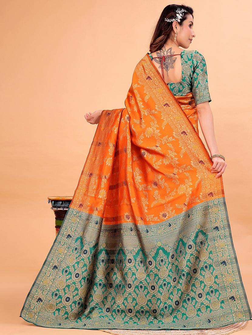women self design banarasi saree with blouse - 22007217 - Standard Image - 1