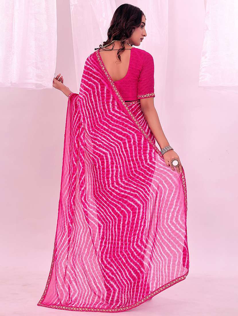 women leheriya printed saree with blouse - 22007246 -  Standard Image - 1