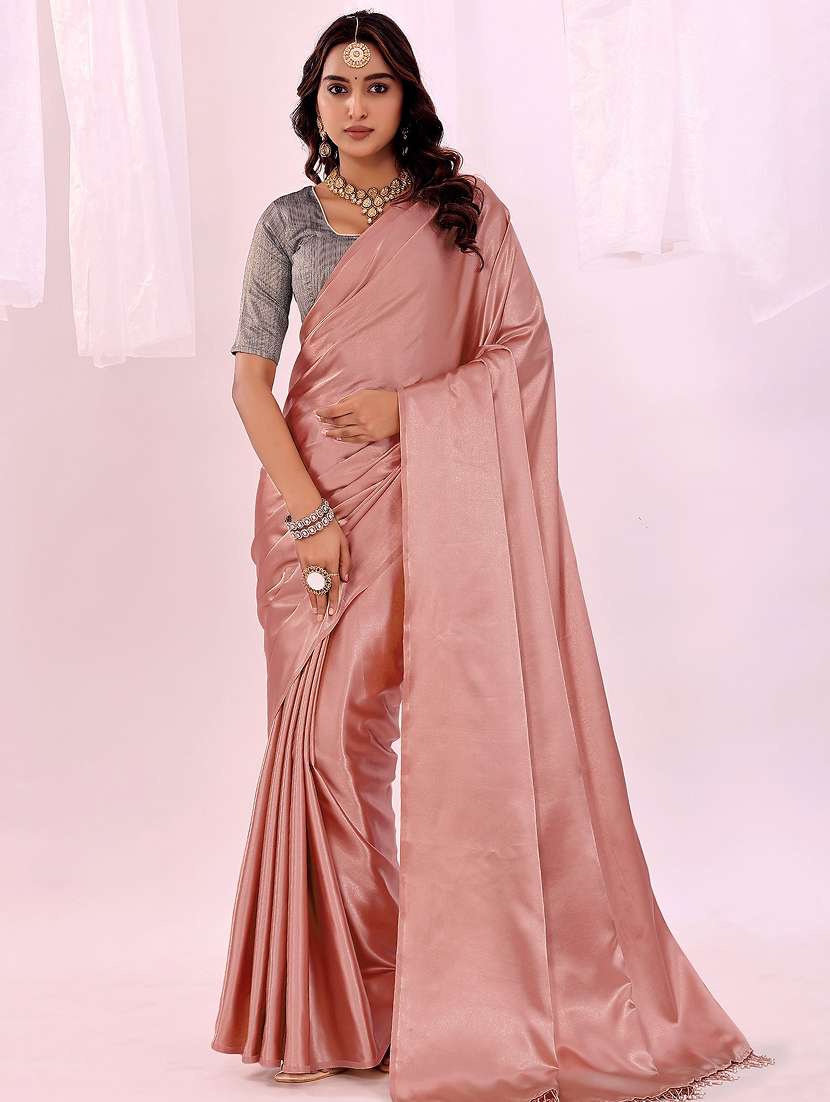 women embellished lace bordered saree with blouse - 22007288 -  Standard Image - 1