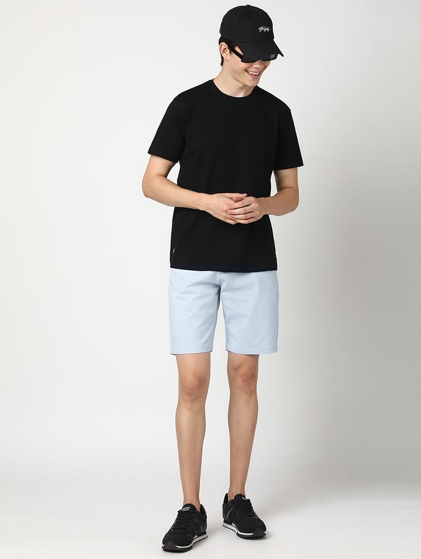 men solid mid rise regular fit shorts - 22007689 - Standard Image - 4