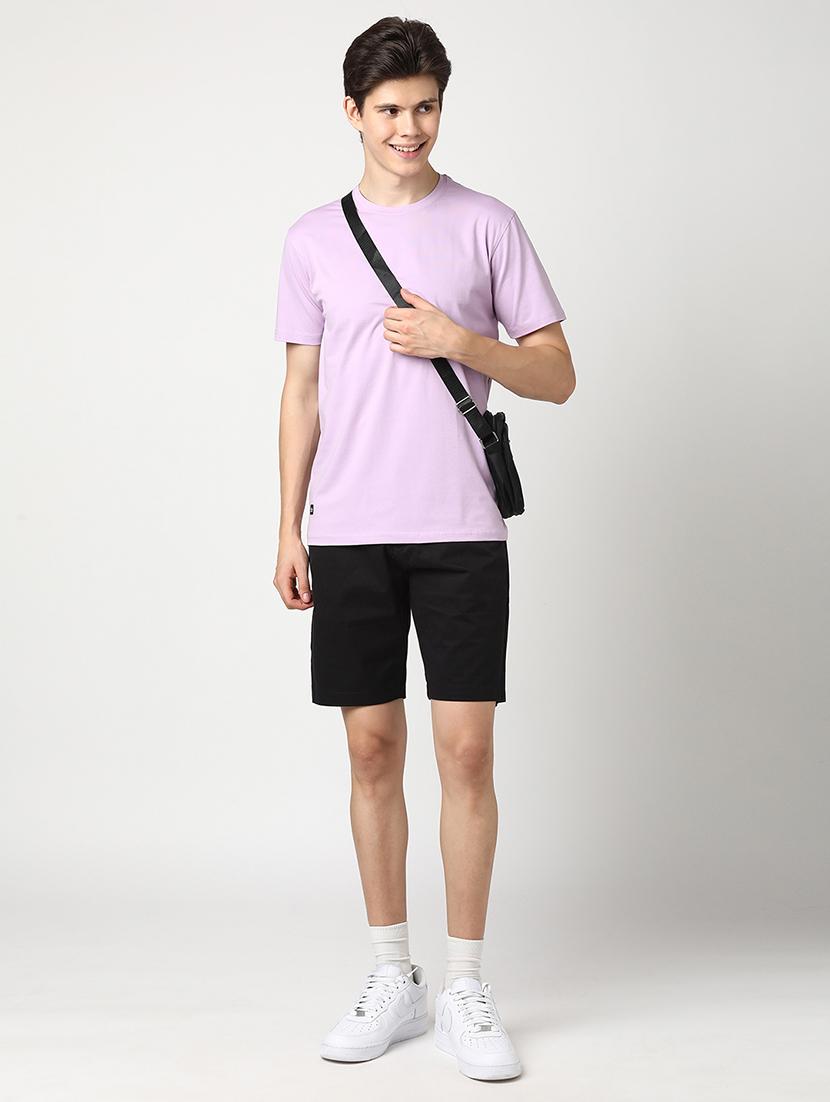 men solid mid rise regular fit shorts - 22007694 - Standard Image - 4